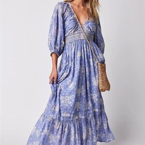 Free People Lavender Floral Maxi Dress
